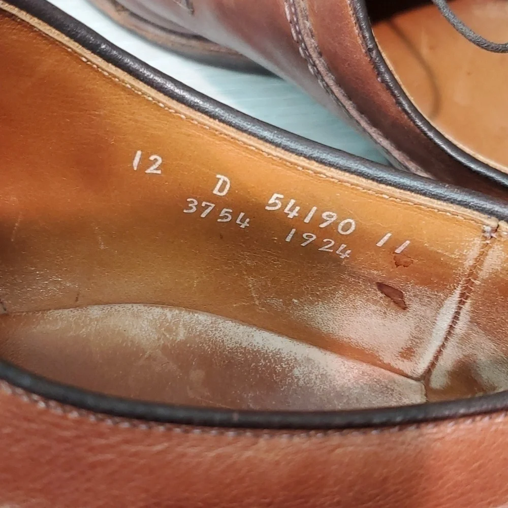 Allen Edmonds Mens Stockbridge 54190 Oxford Loafer Slip on shoes sz 12 D